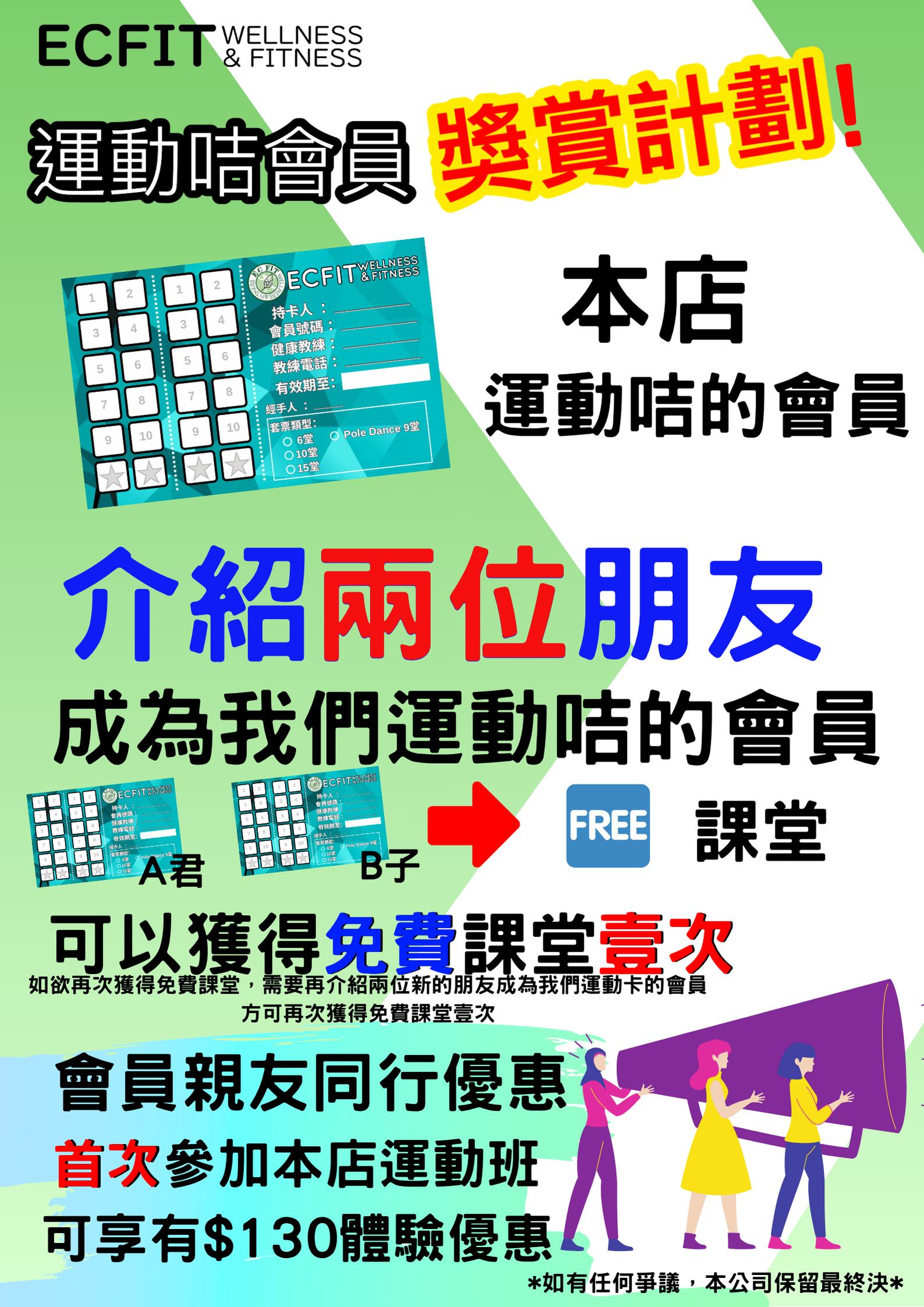 運動咭的會員 A2size